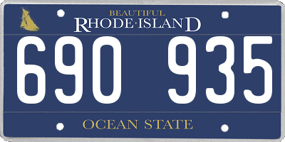 RI license plate 690935