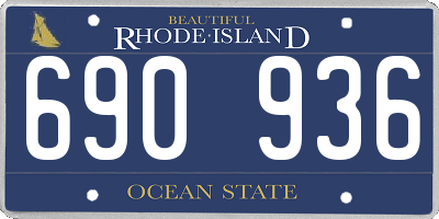 RI license plate 690936