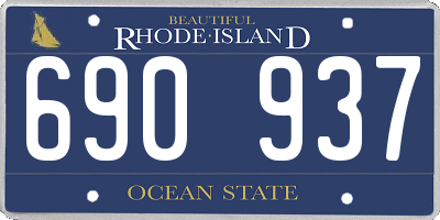 RI license plate 690937