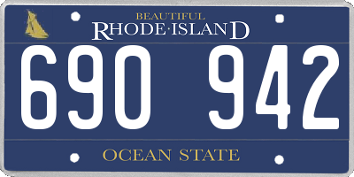 RI license plate 690942