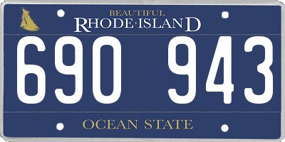 RI license plate 690943