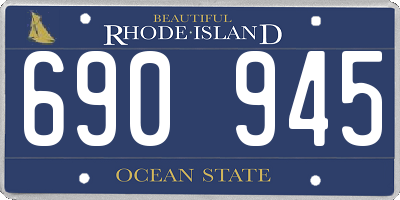 RI license plate 690945