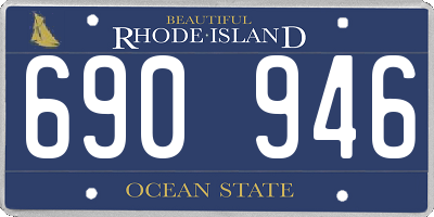 RI license plate 690946