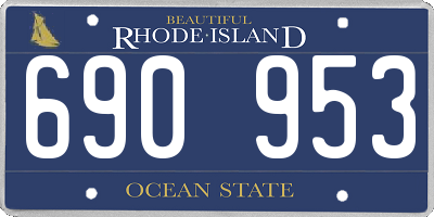RI license plate 690953