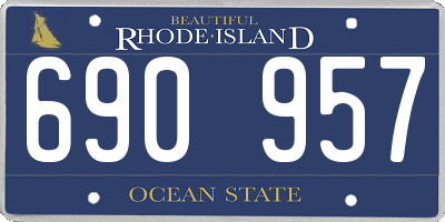 RI license plate 690957