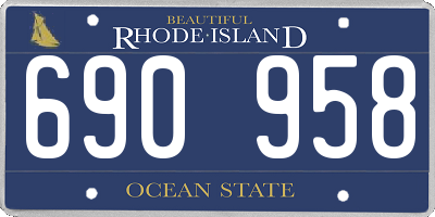 RI license plate 690958