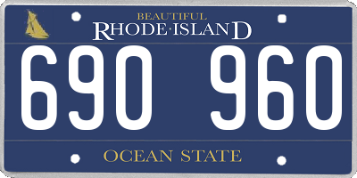 RI license plate 690960