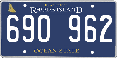 RI license plate 690962