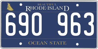 RI license plate 690963