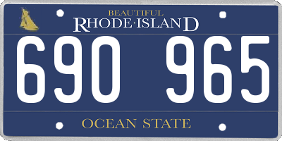 RI license plate 690965