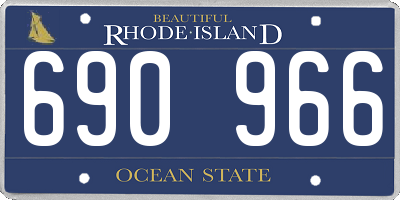 RI license plate 690966