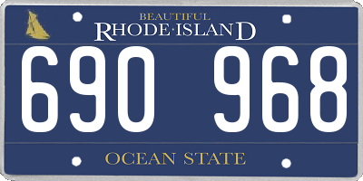 RI license plate 690968