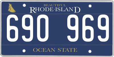 RI license plate 690969
