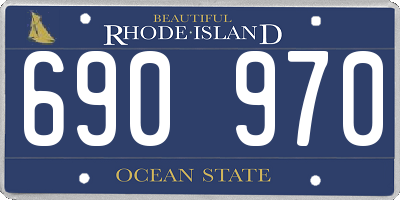 RI license plate 690970