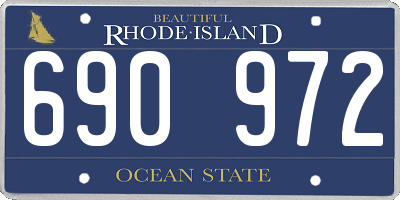 RI license plate 690972