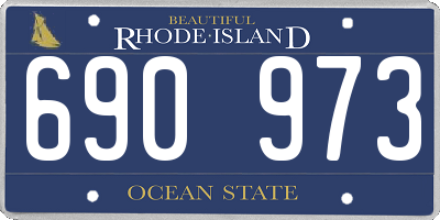 RI license plate 690973
