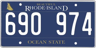 RI license plate 690974