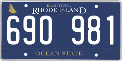 RI license plate 690981