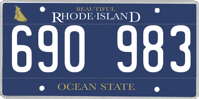 RI license plate 690983