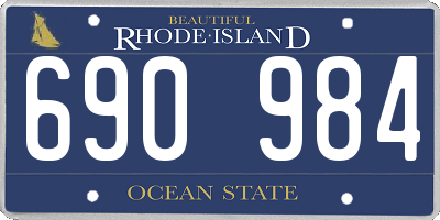 RI license plate 690984
