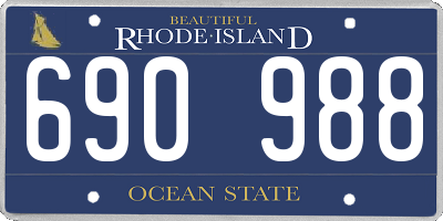 RI license plate 690988