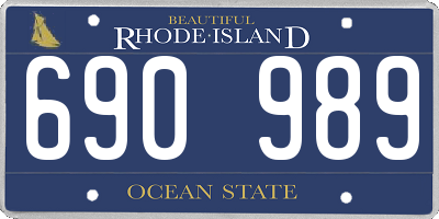 RI license plate 690989
