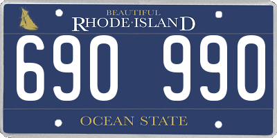 RI license plate 690990