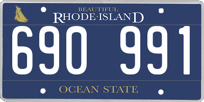 RI license plate 690991