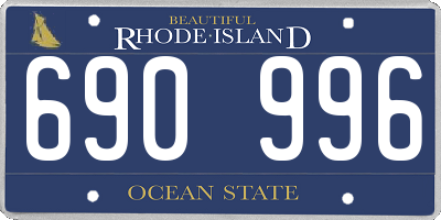 RI license plate 690996