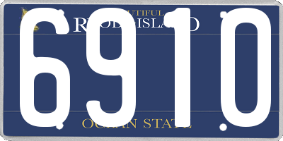 RI license plate 6910