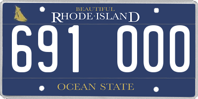 RI license plate 691000