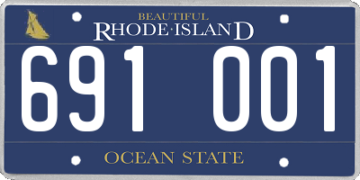 RI license plate 691001