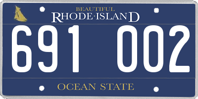 RI license plate 691002