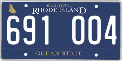 RI license plate 691004