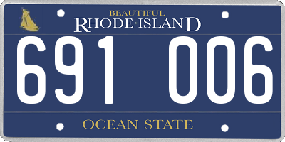 RI license plate 691006