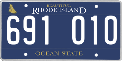 RI license plate 691010