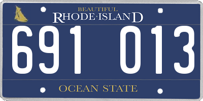 RI license plate 691013