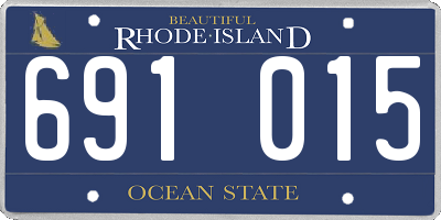 RI license plate 691015