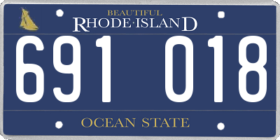 RI license plate 691018