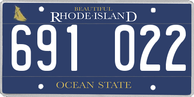 RI license plate 691022