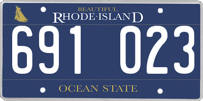 RI license plate 691023