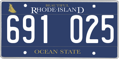 RI license plate 691025