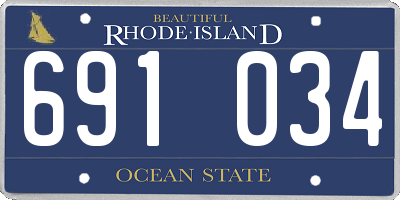 RI license plate 691034