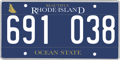 RI license plate 691038