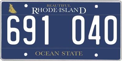 RI license plate 691040