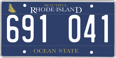RI license plate 691041