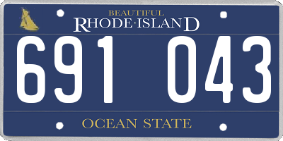 RI license plate 691043