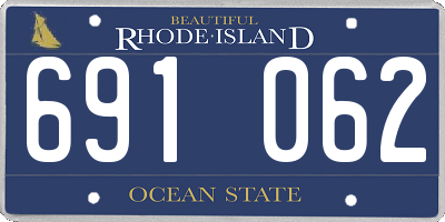 RI license plate 691062