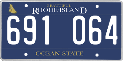 RI license plate 691064