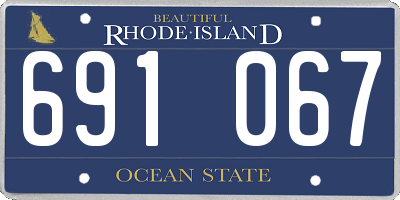 RI license plate 691067
